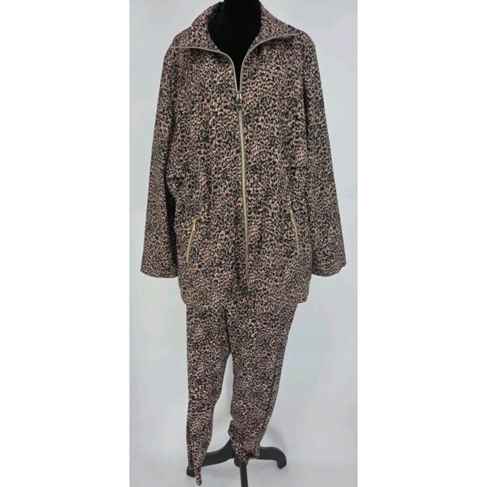 Chicos Zenergy Animal‎ Print Set 22/24 Jacket 4  And Leggings Sz 4